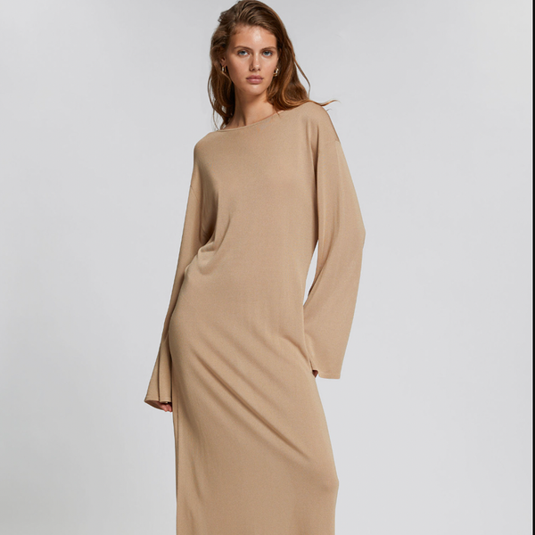& Other Stories Knitted Boat Neck Maxi Dress