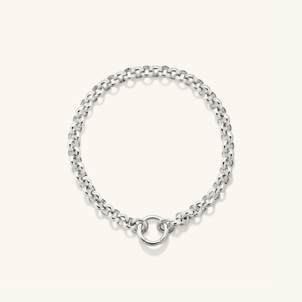 Mejuri Bold Rolo Chain Charm Bracelet