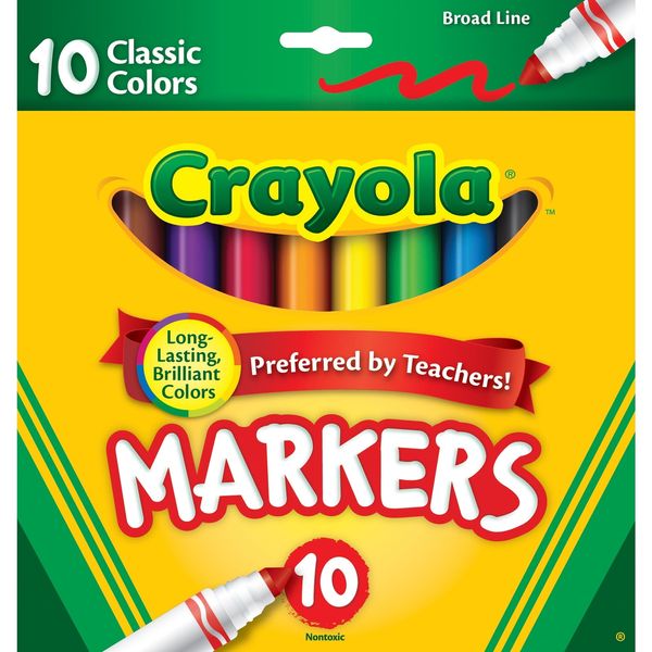 Crayola Broad Line Markers, 10 Ct