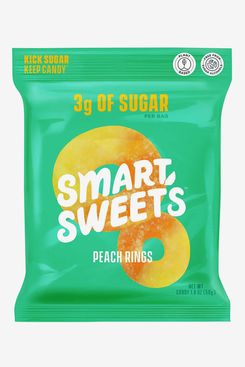 SmartSweets Peach Rings Sour Gummy Candy,