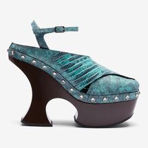 16Arlington Crystal Studded Mule In Turquoise