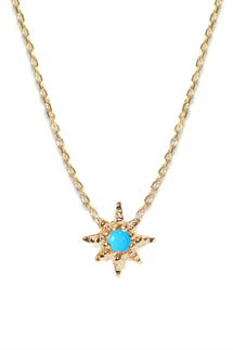 Anzie Starburst Turquoise Pendant Necklace