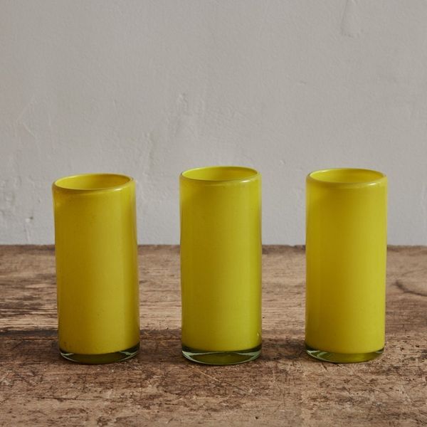 Nickey Kehoe Yellow Straight Tall Glass