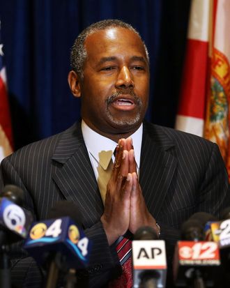GOP Presidential Candidate Ben Carson Campaigns At Black Republican Caucus Of Southern Florida