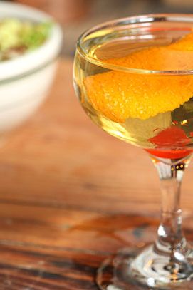The Bedford Cocktail (Rye, Cocchi Americano, Housemate Citrus Bitters, and Luxardo)