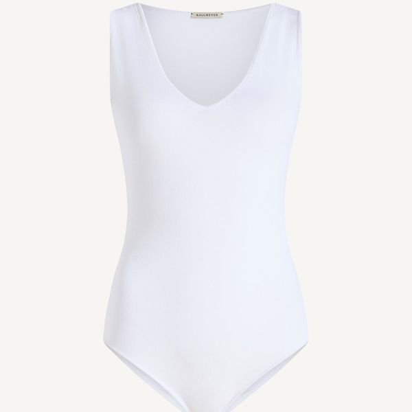Kallmeyer Portia V-Neck Bodysuit in Compact Viscose