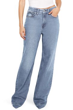 Good American Good 90s Straight Leg Jeans