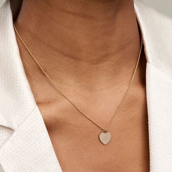 Set & Stones Alice Initial Heart Pendant Necklace