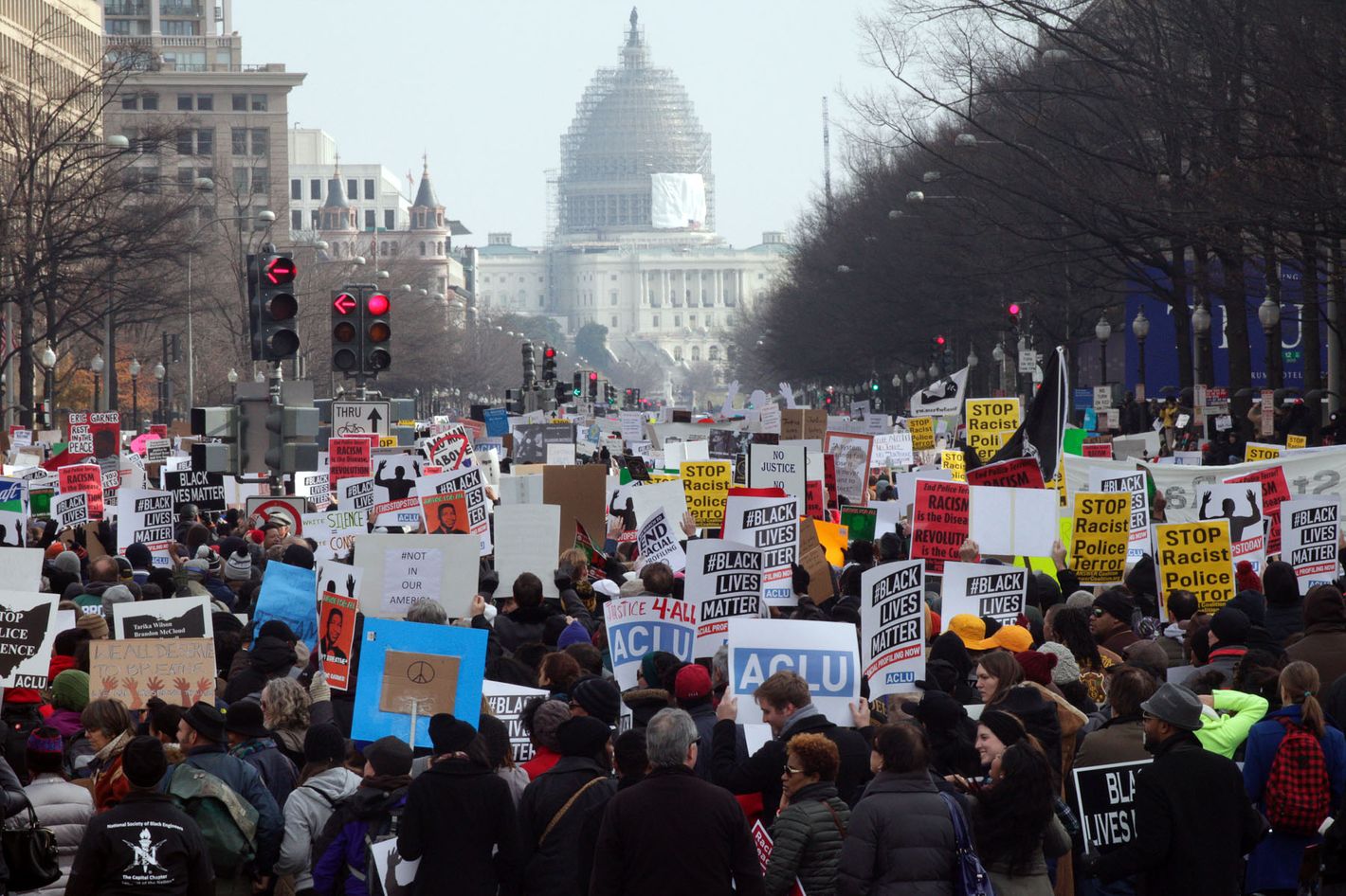 Photos: Thousands Flood the Streets of D.C. and New York to Protest ...