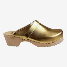Lotta From Stockholm Swedish Classic Clog in Gold