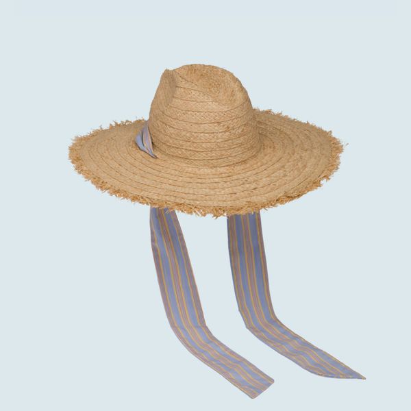 Miu Miu Straw and Fabric Hat
