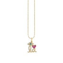 Sydney Evan Gold & Diamond Eye Heart LA Necklace