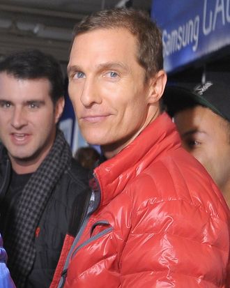 PARK CITY, UT - JANUARY 19: Matthew McConaughey attends Day 2 of Samsung Galaxy Lounge at Village At The Lift 2013 on January 19, 2013 in Park City, Utah. (Photo by Michael Loccisano/Getty Images for Samsung)