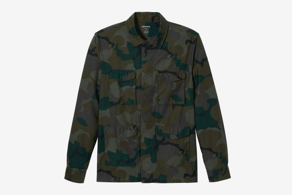Men’s Slim Fit Military Jacket, Camo