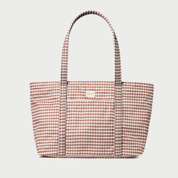 Loeffler Randall Mira Everyday Tote - Brown Gingham