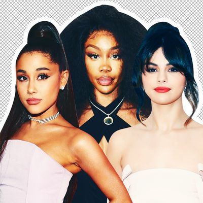 Ariana Grande, SZA, Selena Gomez.