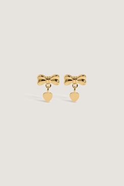 Kinn Bébé Heart & Bow Stud Earrings