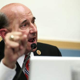 U.S. Rep. Louie Gohmert (R-TX) speaks during a hearing before the House Judiciary Committee on oversight of the U.S. Department of Justice May 15, 2013 on Capitol Hill in Washington, DC. Attorney General Eric Holder faced questions on reports of the subpoena of two months worth of Associated Press journalists' phone records and the Internal Revenue Services' scrutiny of conservative organization's tax exemption requests.