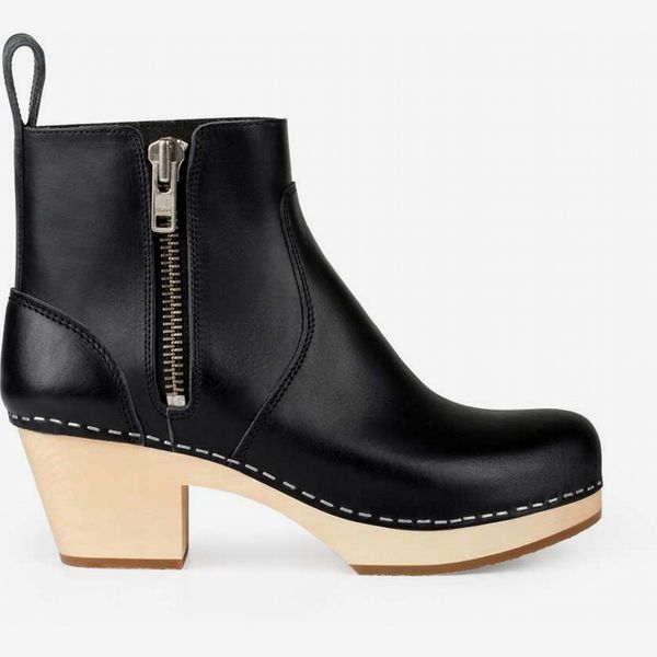 Zip It Emy in Black - strategist best zip it black leather high heel boot with zipper