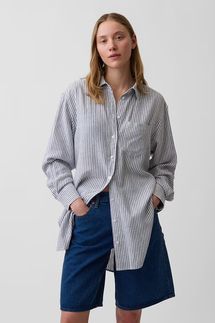 Gap Linen-Blend Oversize Tunic Shirt