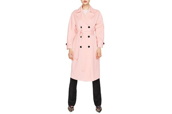 Zara bell-sleeve trench coat