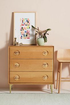 Carraway Three-Drawer Oak Dresser