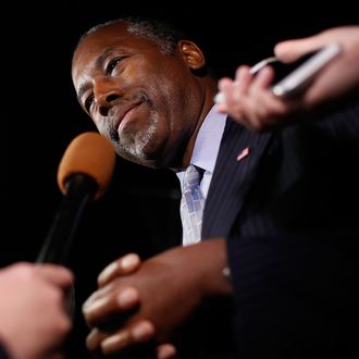 GOP Presidential Candidate Ben Carson Campaigns In Alexandria, Virginia