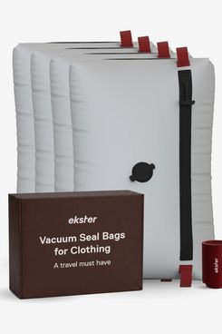 Ekster TravelPack Vacuum Kit Plus - Vacuum Storage Bags - 4 Pack (Grey)