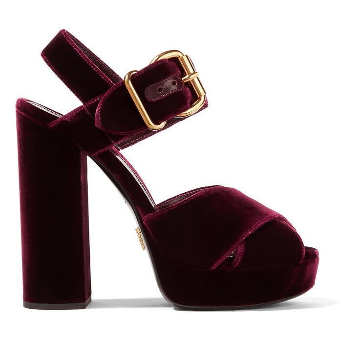 plum velvet heels