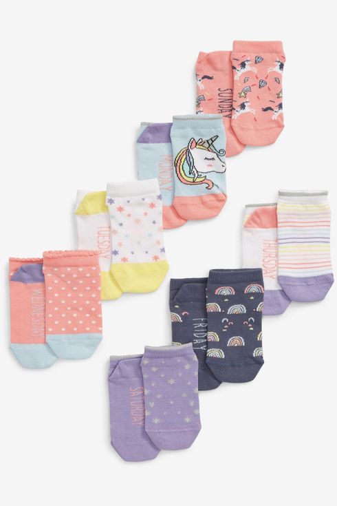 Tucker + Tate Days of the Week Assorted 7-Pack No-Show Socks