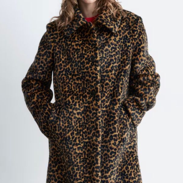 & Other Stories Faux Fur Leopard Coat