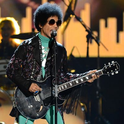 LAS VEGAS, NV - MAY 19: Musician Prince performs onstage during the 2013 Billboard Music Awards at the MGM Grand Garden Arena on May 19, 2013 in Las Vegas, Nevada. (Photo by Ethan Miller/Getty Images)