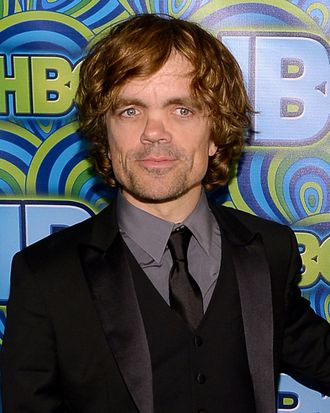 Actor Peter Dinklage (L) and Erica Schmidt attend HBO's Annual Primetime Emmy Awards Post Award Reception at The Plaza at the Pacific Design Center on September 22, 2013 in Los Angeles, California.