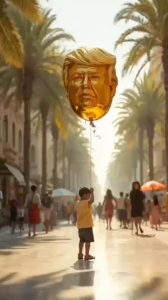 Trump balloons