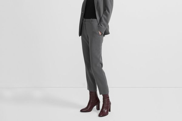 Theory Crepe Cropped Tailored Trouser