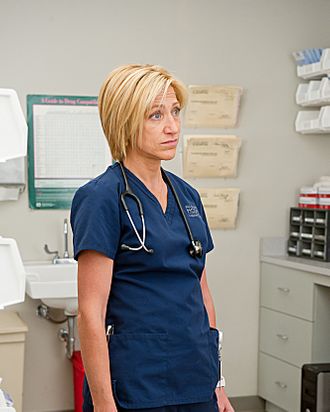 Edie Falco as Jackie Peyton in Nurse Jackie (Season 4, episode 7).