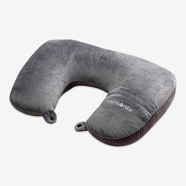 Samsonite Magic 2-in-1 Travel Pillow with Pocket in Charcoal