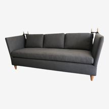 Foundation Shop Charly Knole Gray Herringbone Upholstered Sofa