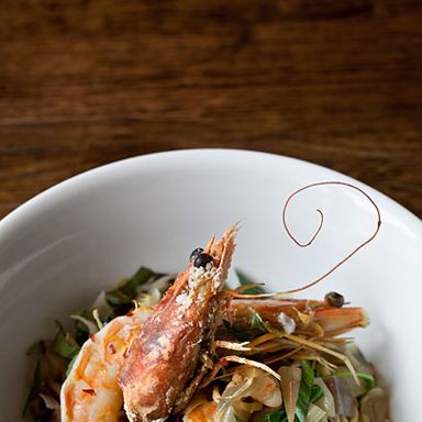 charred shallot, Meyer lemon, basil, and fava bean