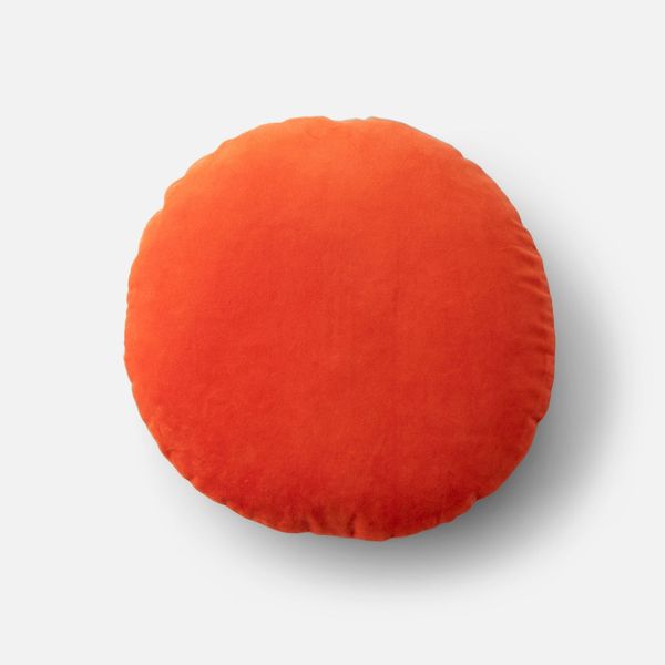 Velvet + Wool Circle Pillow