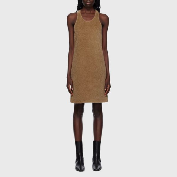 Toteme Tan Scoop-Neck Midi Dress