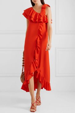Ganni Clark Ruffled Maxi Dress