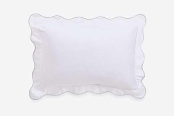Barbara Barry Dream Peaceful Pique Fountain Oblong Throw Pillow in White