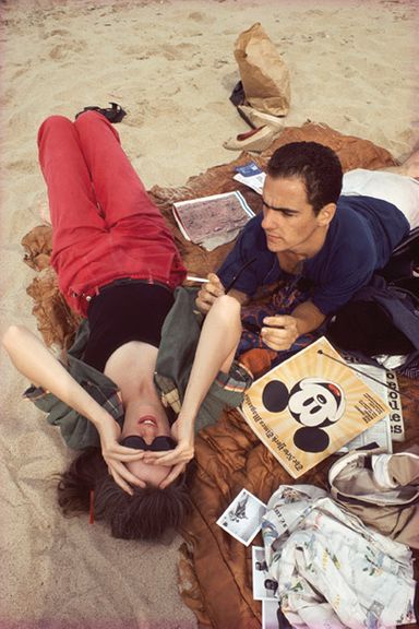 Nan Goldin, C.Z. and Max on the Beach, Truro, Mass. from Goldin’s slide show, 1976