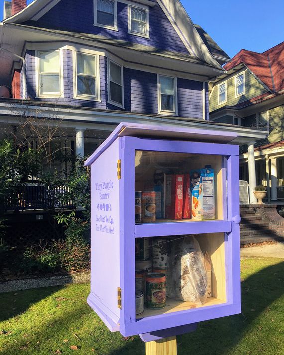 What Are Those Purple Pantries Popping Up in Brooklyn?