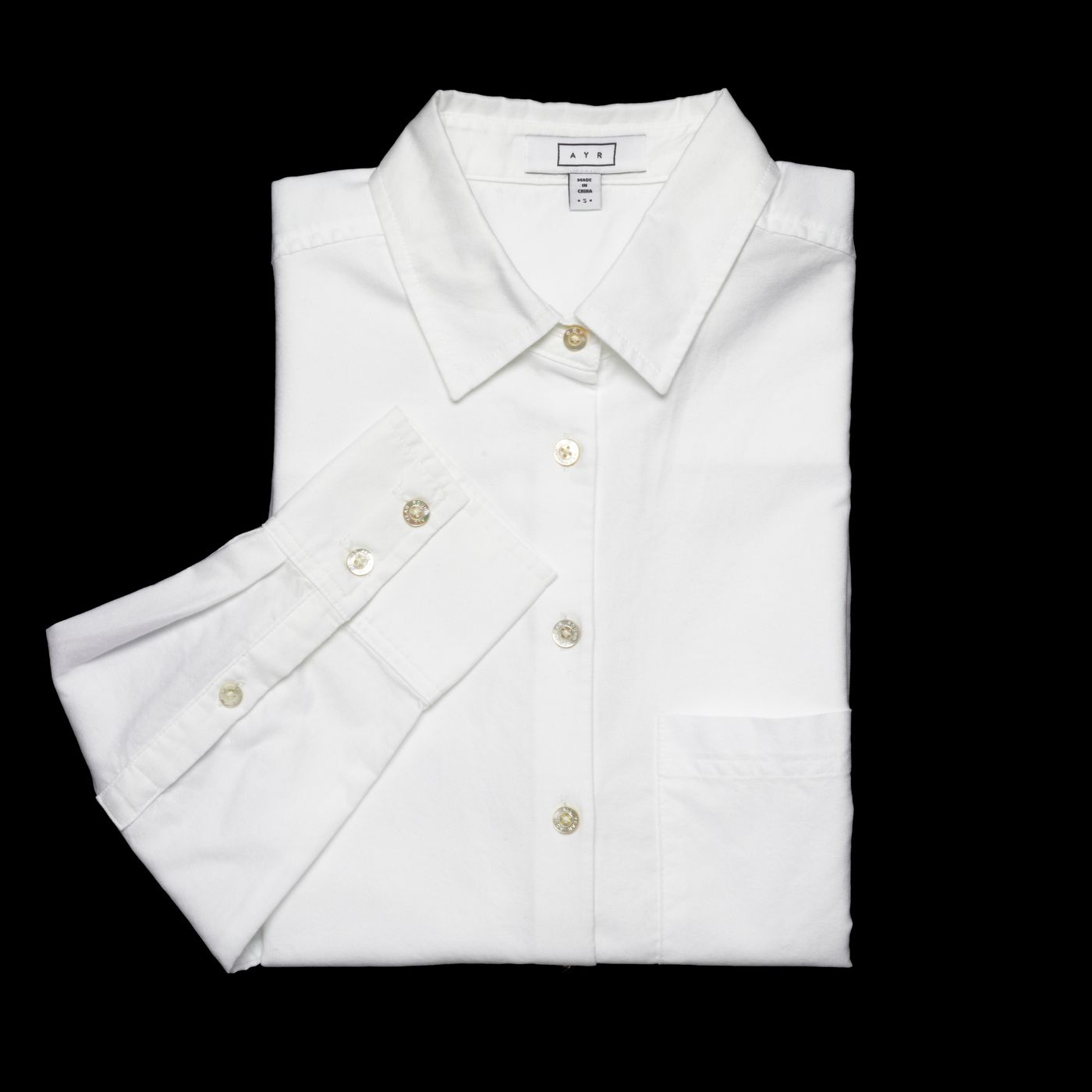 Brilliant Basics Men's Long Sleeve Poplin Shirt - White