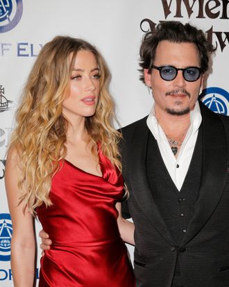 Amber Heard and Johnny Depp.