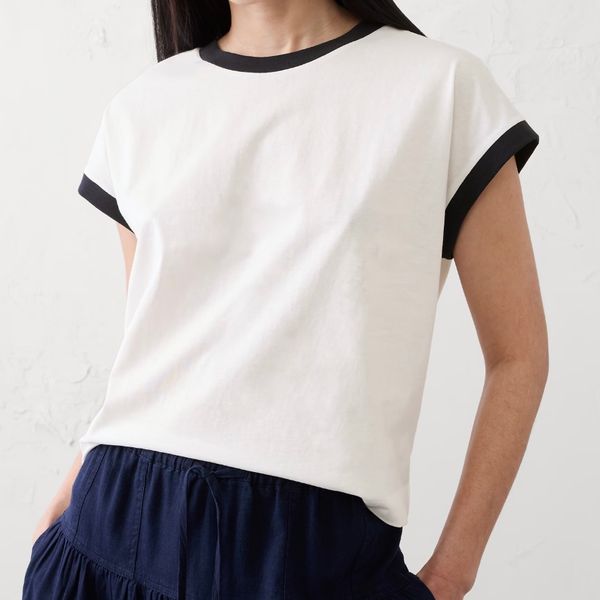 Banana Republic Factory Premium Cotton Boxy T-Shirt