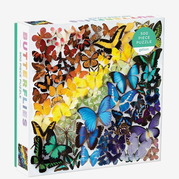 Galison 500 Piece Rainbow Butterflies Jigsaw Puzzle