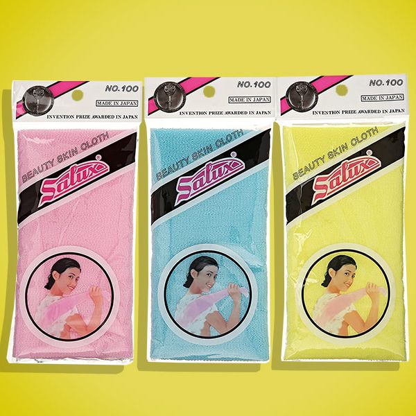 3 Pink Salux Nylon Wash Cloth Invigorating Stimulating New 